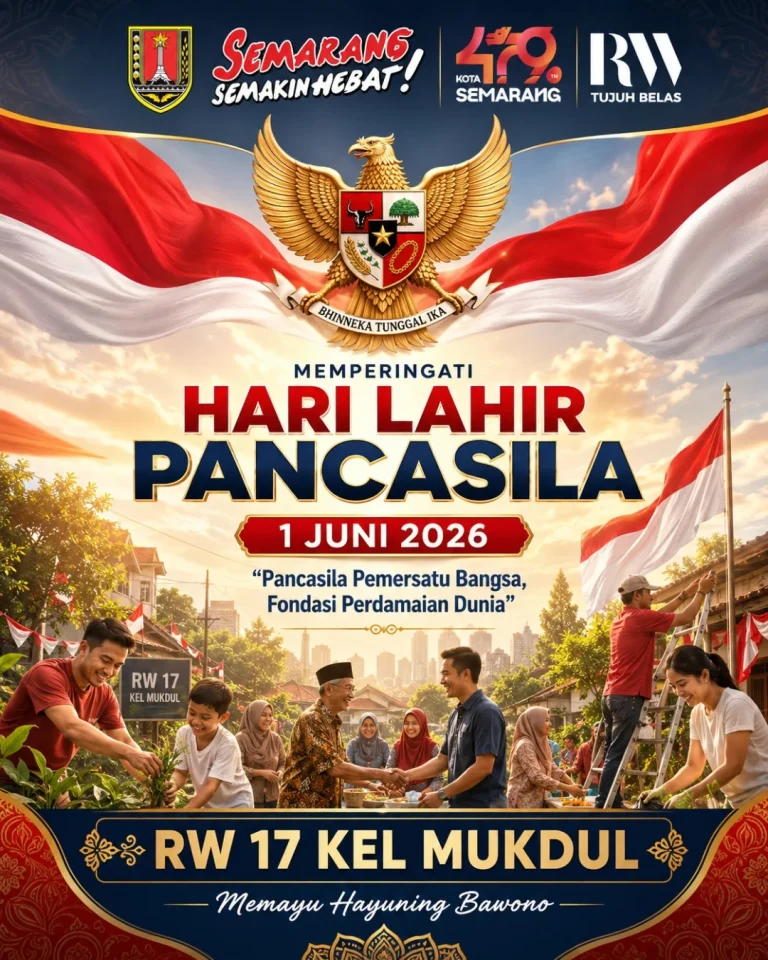1 Juni 2026Selamat memperingati hari lahir Pancasila,Pancasila Pemersatu Bangsa, Fondasi Perda